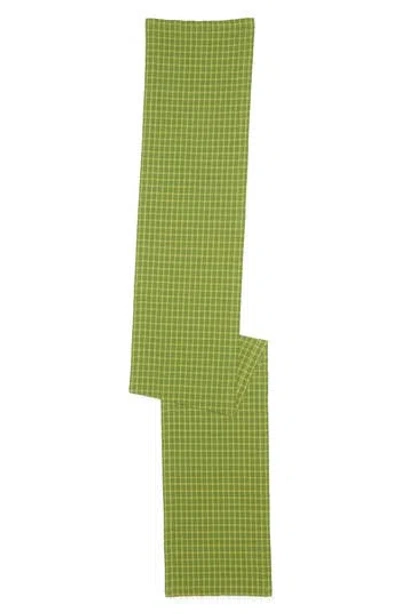 Heather Taylor Home Katherine Evergreen Cotton Table Runner In Green