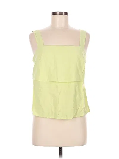Pre-owned Heatherly Sleeveless Top Green Halter Neckline Tops