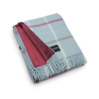 Heating & Plumbing London Blue Pure New Wool Picnic Blanket - Duck Egg Checks