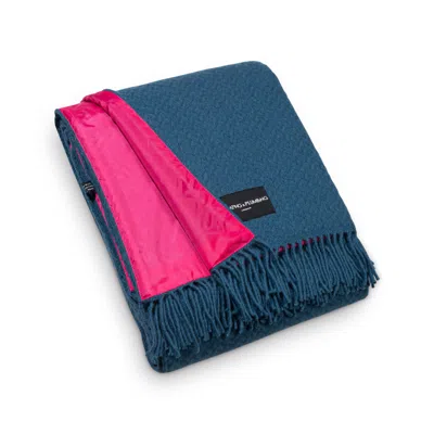 Heating & Plumbing London Blue Pure New Wool Picnic Blanket - Notting Hill