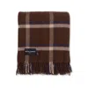 Heating & Plumbing London Brown Evening Tales - Pure New Wool Blanket - Checkmate Mocha