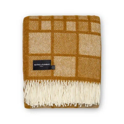 Heating & Plumbing London Brown Evening Tales - Pure New Wool Blanket - Mosaic Toffee