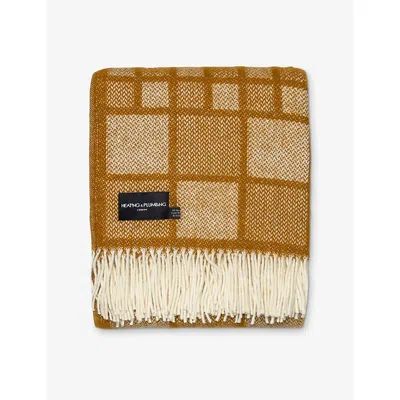 Heating & Plumbing London Evening Tales Mosaic-pattern Wool Throw 183cm X 150cm Toffee