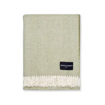 Heating & Plumbing London Green Daydreams - Merino Lambswool Throw - Sage In Multi
