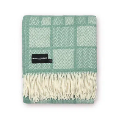 Heating & Plumbing London Green Evening Tales - Pure New Wool Blanket - Mosaic Mint