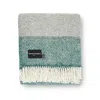 Heating & Plumbing London Green / Grey Pure New Wool Blanket - Down To The Valley In Green/grey