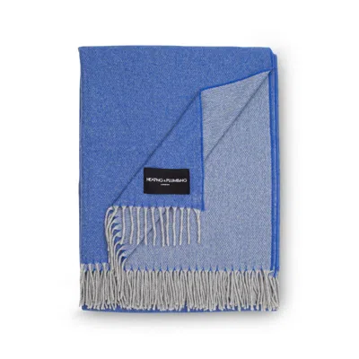 Heating & Plumbing London Love Stories Cashmere Blanket - Cobalt Blue In Multi