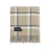 Heating & Plumbing London Neutrals Evening Tales - Pure New Wool Blanket - Checkmate Latte