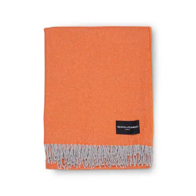 Heating & Plumbing London Orange Love Stories 100% Cashmere Blanket - Tangerine