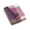 Heating & Plumbing London Pink / Purple Pure New Wool Picnic Blanket - Pink Checks