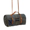 Heating & Plumbing London Pure New Wool Picnic Blanket - Classic Hunting Lodge - Tan Strap In Multi