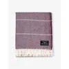 Shop Heating & Plumbing London Rple Wonderland Striped Alpaca And Wool-blend Throw 200cm X 145cm In Purple