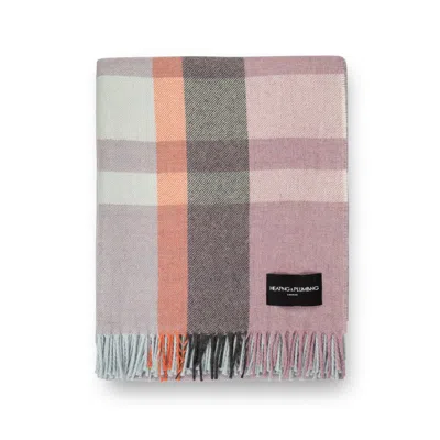 Heating & Plumbing London Wonderland - Alpaca & Merino Lambswool Blanket - Contemporary Soft Pink In Multi
