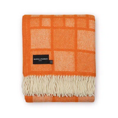 Heating & Plumbing London Yellow / Orange Evening Tales - Pure New Wool Blanket - Mosaic Orange