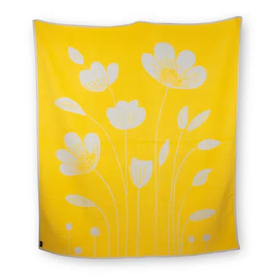 Heating & Plumbing London Yellow / Orange / Grey Recycled Cotton Blanket - Bloom In Yellow/orange/grey