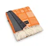 Heating & Plumbing London Yellow / Orange Pure New Wool Picnic Blanket - Mosaic - Orange