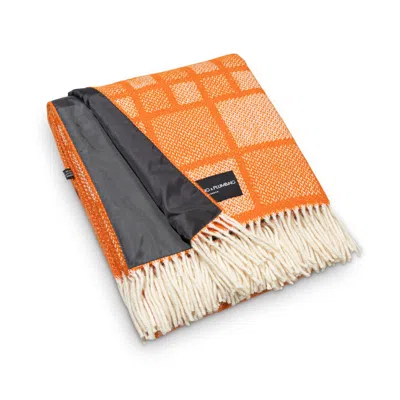 Heating & Plumbing London Yellow / Orange Pure New Wool Picnic Blanket - Mosaic - Orange