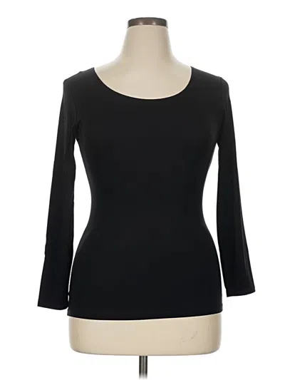 Pre-owned Heattech 3/4 Sleeve T-shirt In Black
