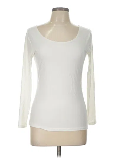 Pre-owned Heattech 3/4 Sleeve T-shirt In White