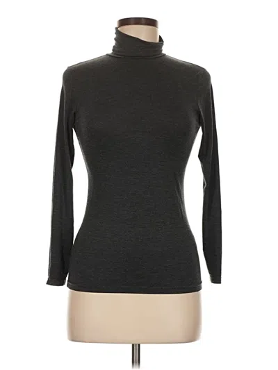 Pre-owned Heattech Long Sleeve Turtleneck In Gray