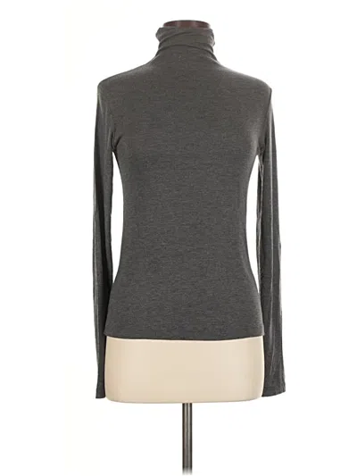Pre-owned Heattech Long Sleeve Turtleneck In Gray