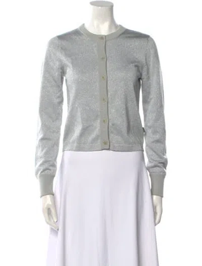 Pre-owned Heaven By Marc Jacobs Crew Neck Long Sleeve Crop Top In Gray