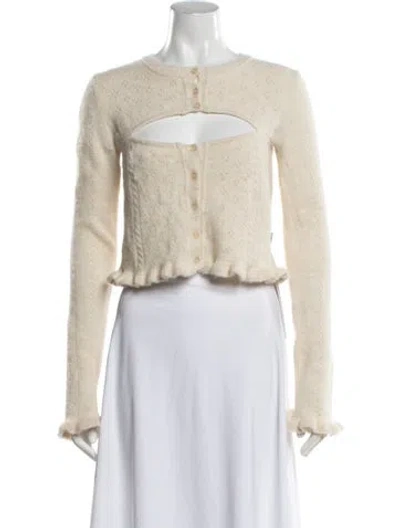 Pre-owned Heaven By Marc Jacobs Crew Neck Sweater In White
