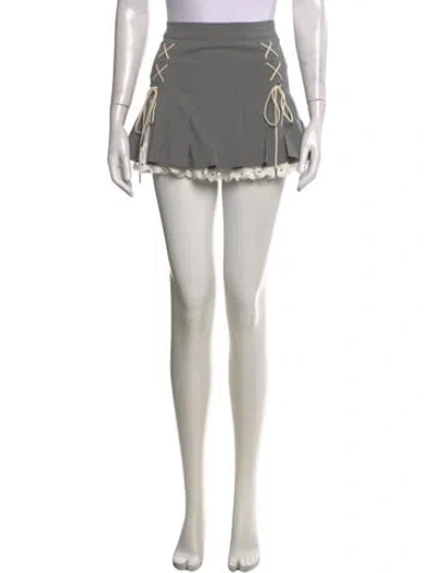 Pre-owned Heaven By Marc Jacobs Crochet Trim Mini Skirt In Black