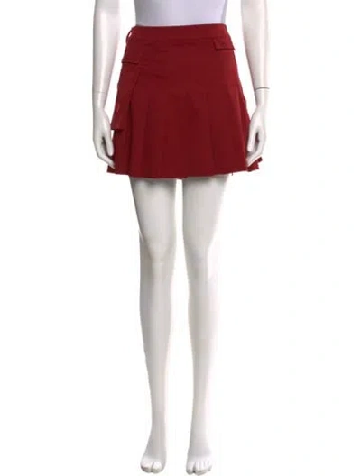 Pre-owned Heaven By Marc Jacobs Embroidered Accent Mini Skirt In Burgundy