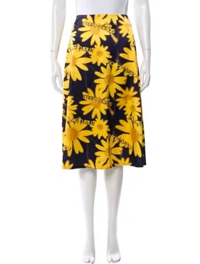 Pre-owned Heaven By Marc Jacobs Floral Print Knee-length Skirt In Yellow