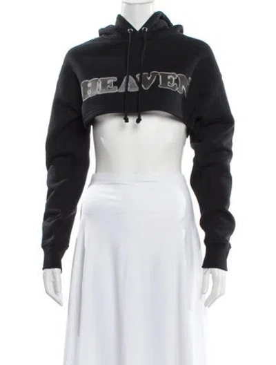 Pre-owned Heaven By Marc Jacobs Graphic Print Crew Neck Hoodie In Black