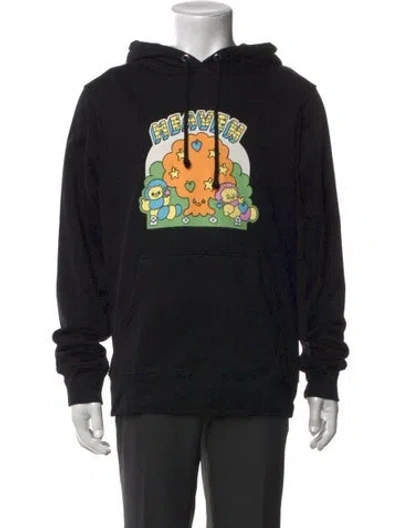 Pre-owned Heaven By Marc Jacobs Graphic Print Crew Neck Hoodie In Black