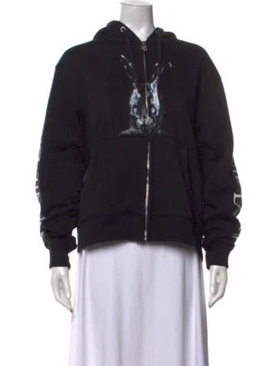 Pre-owned Heaven By Marc Jacobs Graphic Print Crew Neck Hoodie In Black