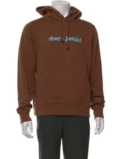 Pre-owned Heaven By Marc Jacobs Graphic Print Crew Neck Hoodie In Brown