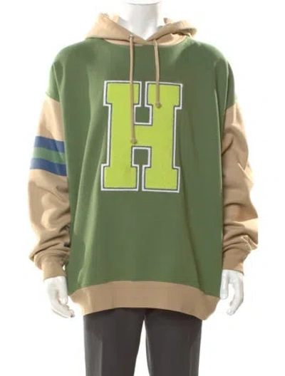 Pre-owned Heaven By Marc Jacobs Graphic Print Crew Neck Hoodie In Green