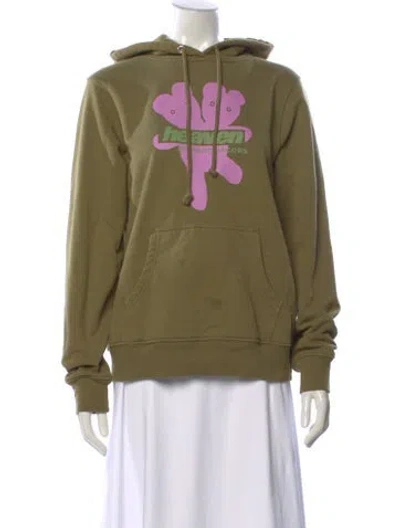 Pre-owned Heaven By Marc Jacobs Graphic Print Crew Neck Hoodie In Green