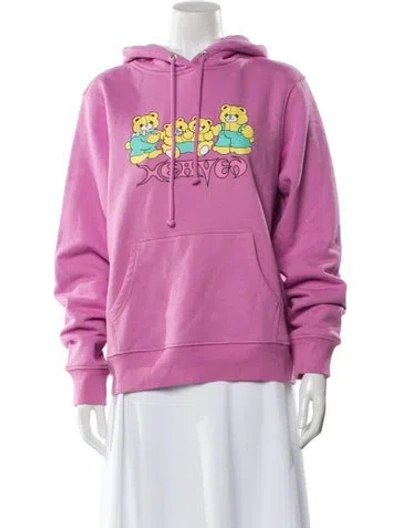 Pre-owned Heaven By Marc Jacobs Graphic Print Crew Neck Hoodie In Pink