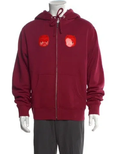 Pre-owned Heaven By Marc Jacobs Graphic Print Crew Neck Hoodie In Pink