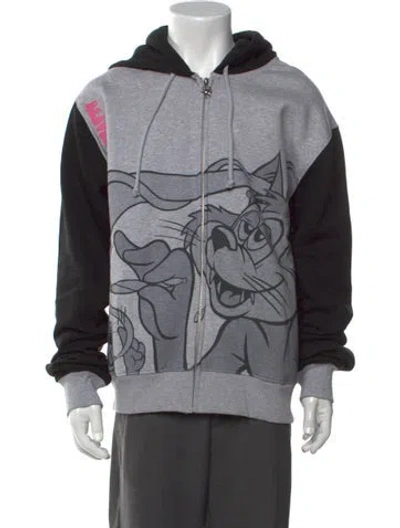 Pre-owned Heaven By Marc Jacobs Graphic Print Crew Neck Hoodie W/ Tags In Grey