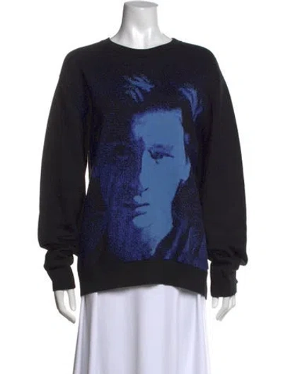 Pre-owned Heaven By Marc Jacobs Graphic Print Crew Neck Sweater In Black