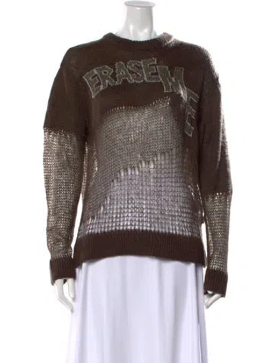 Pre-owned Heaven By Marc Jacobs Graphic Print Crew Neck Sweater W/ Tags In Brown