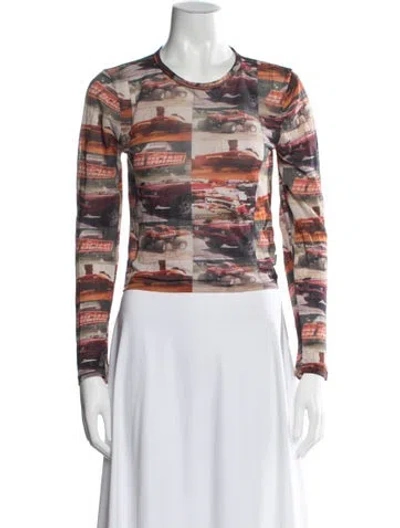 Pre-owned Heaven By Marc Jacobs Graphic Print Crew Neck Top In Multi