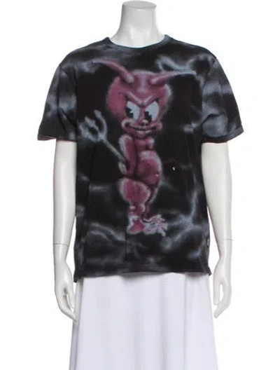 Pre-owned Heaven By Marc Jacobs Graphic Print Crew Neck T-shirt In Black