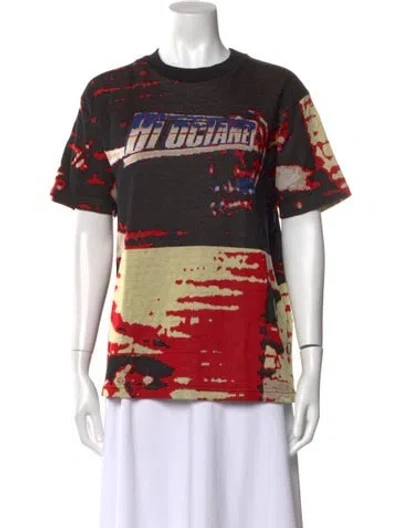 Pre-owned Heaven By Marc Jacobs Graphic Print Crew Neck T-shirt In Black