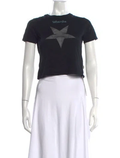 Pre-owned Heaven By Marc Jacobs Graphic Print Crew Neck T-shirt In Black