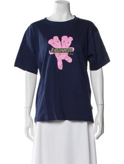 Pre-owned Heaven By Marc Jacobs Graphic Print Crew Neck T-shirt In Blue