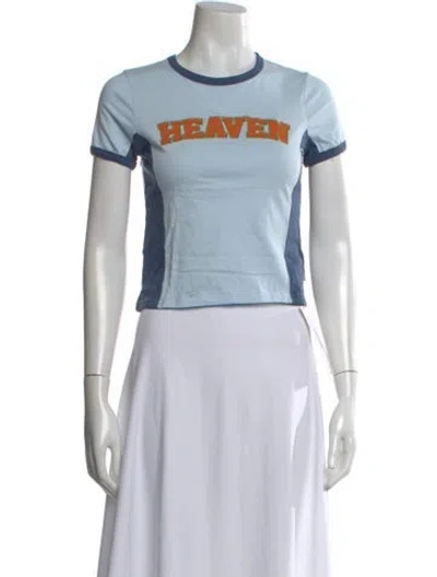 Pre-owned Heaven By Marc Jacobs Graphic Print Crew Neck T-shirt In Blue