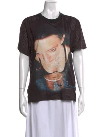 Pre-owned Heaven By Marc Jacobs Graphic Print Crew Neck T-shirt In Brown