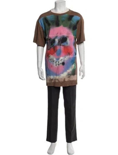 Pre-owned Heaven By Marc Jacobs Graphic Print Crew Neck T-shirt In Brown