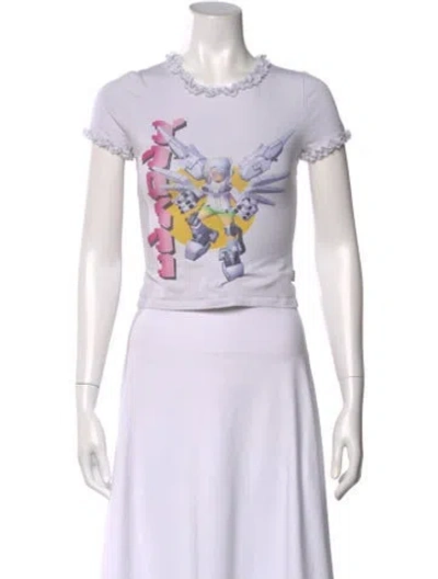 Pre-owned Heaven By Marc Jacobs Graphic Print Crew Neck T-shirt In Gray